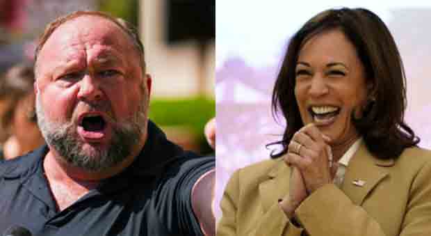 Alex Jones Says Kamala Harris Will Be High 'On Drugs for Trump Debate: 'They're Going to Give Her a Molly'