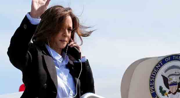 Kamala Harris Resorts to Using Headphones to Avoid Taking Questions from Reporters